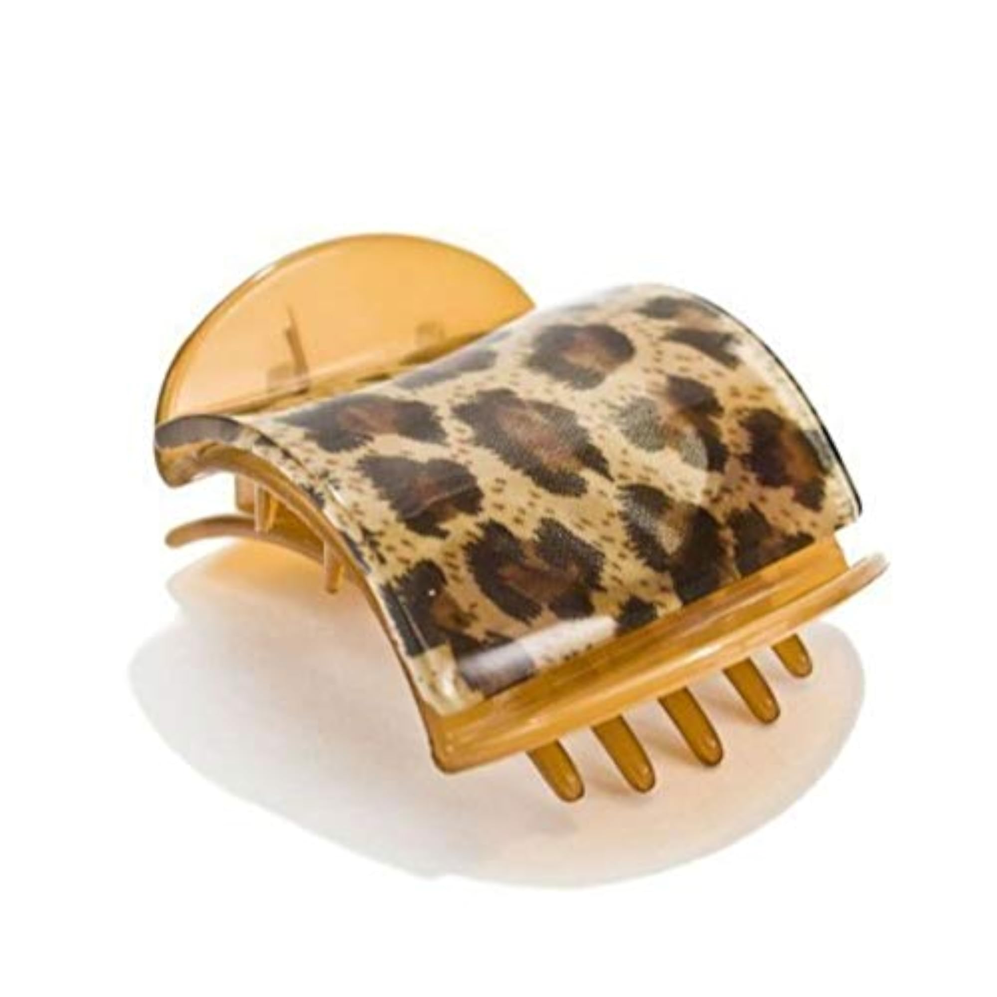 Solid Square Leopard Hair Clip, 1 Pack for Women